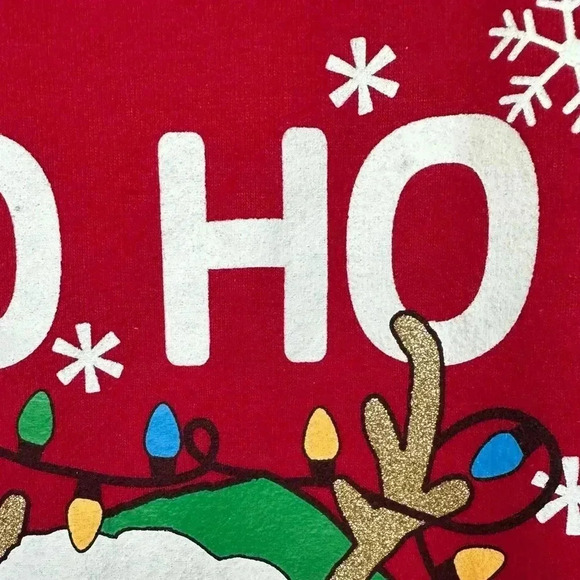 Ho Ho Nope Cat Ugly Christmas Sweater, Red Holiday Sweater, Glitter, Size Med - Picture 16 of 16